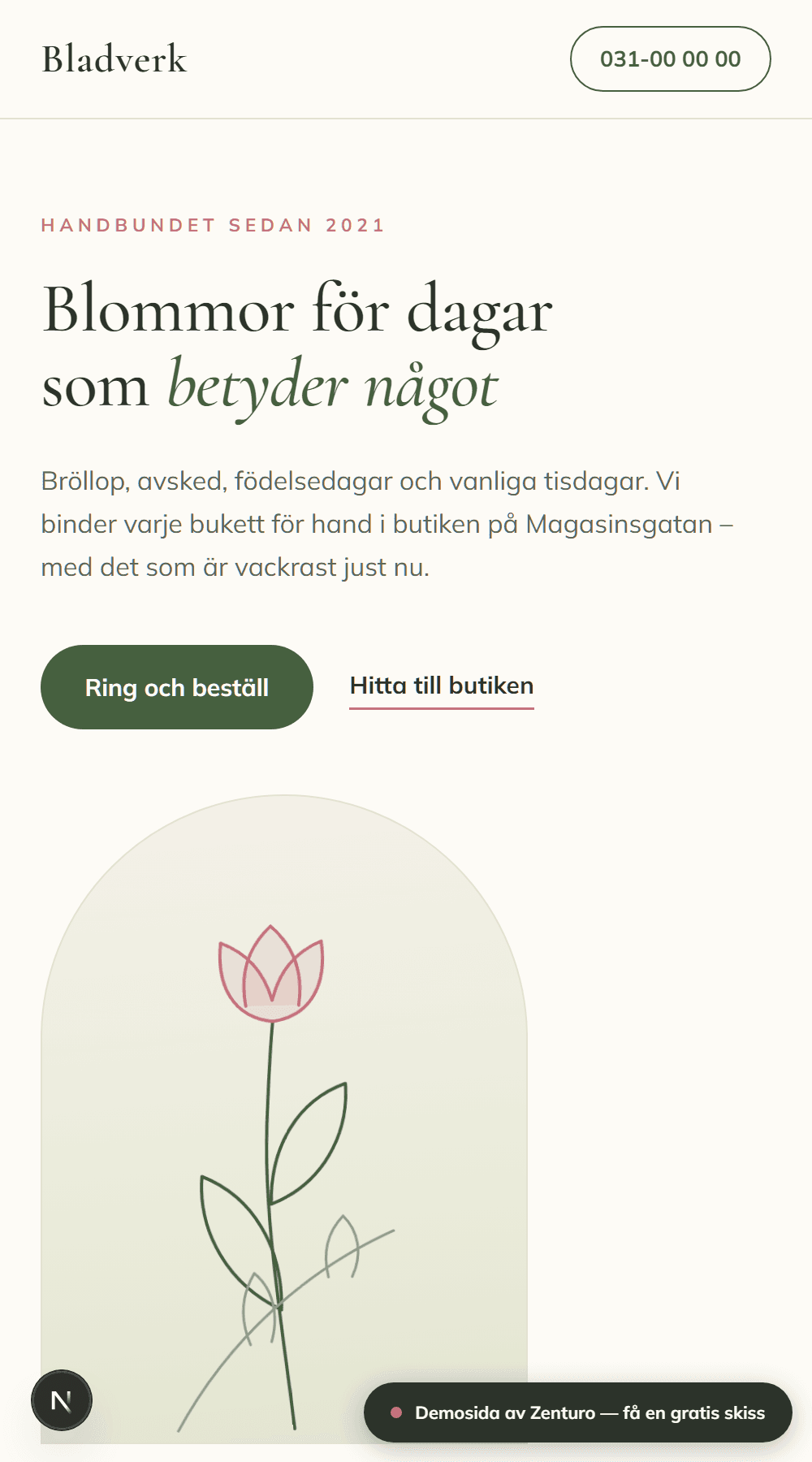 Demosida för Bladverk