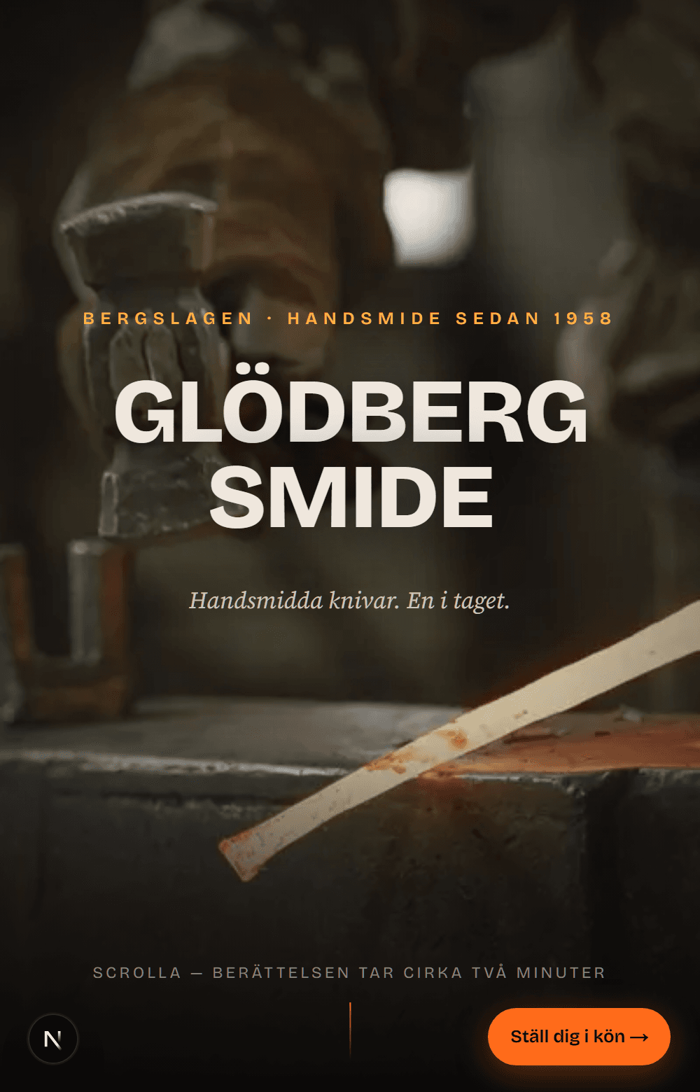 Demosida för Glödberg Smide